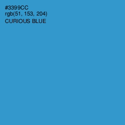 #3399CC - Curious Blue Color Image